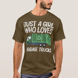Cute Garbage Truck Design For Girls Kids Trash Tru Tシャツ