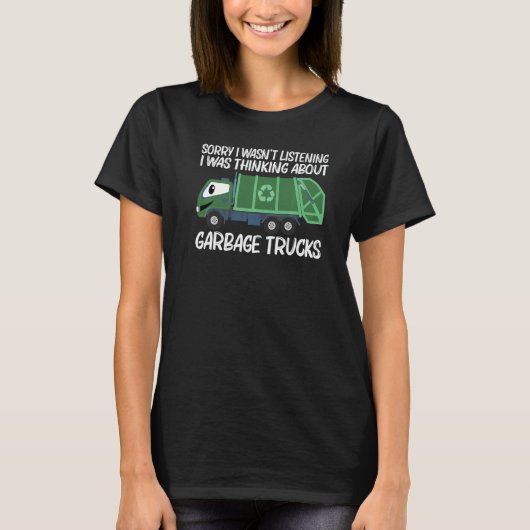 Cute Garbage Truck For Men Women Trash Truck     1 Tシャツ (正面)