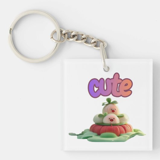 Cute Garden Delights Acrylic Keychain キーホルダー (正面)