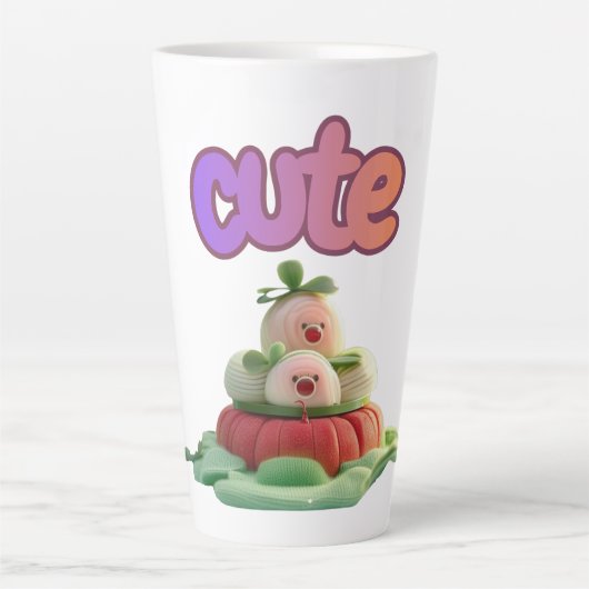 Cute Garden Delights Latte Mug カフェラテマグ (正面)