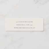 Cute Garden Foliage Butterflies Watercolor スキニー名刺 (裏面)