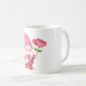 Cute Garden Gnome Coffee Mug - Whimsical Flower コーヒーマグカップ (正面右)