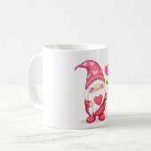Cute Garden Gnome Coffee Mug - Whimsical Flower コーヒーマグカップ (正面左)