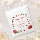 Cute Garden little ladybug baby shower Invitation フェイバーバッグ (クリップ留めされた状態)