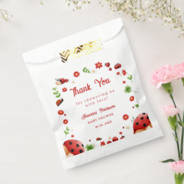 Cute Garden little ladybug baby shower Invitation フェイバーバッグ