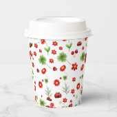 Cute Garden little ladybug baby shower Invitation 紙コップ (正面)