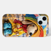 Cute Garden Puppy Dog with Flower Crown and Wateri Case-Mate iPhoneケース (裏面 (横))