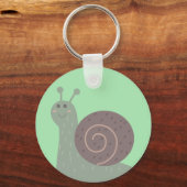 Cute Garden Snail Personalised Kids キーホルダー (裏面)