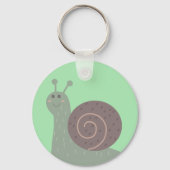 Cute Garden Snail Personalised Kids キーホルダー (裏面)