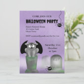 Cute Gargoyle Halloween Party Invitation 招待状 (スタンド正面)