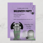 Cute Gargoyle Halloween Party Invitation 招待状 (正面/裏面)