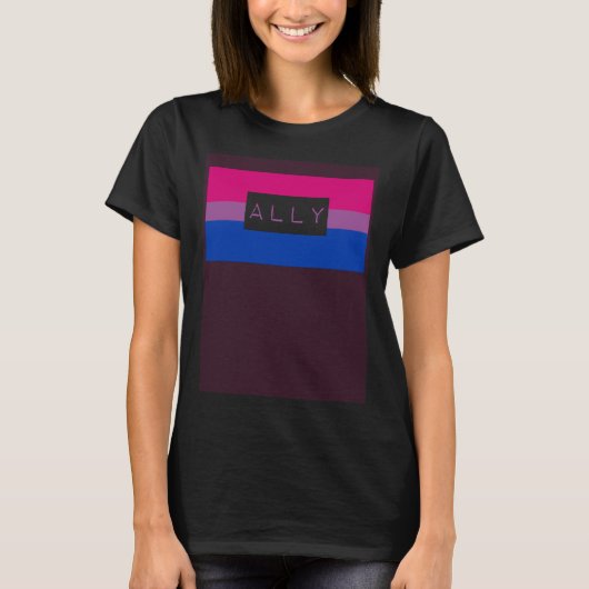 Cute Gay LGBTQ Ally Bisexual Pride Flag Queer Love Tシャツ (正面)
