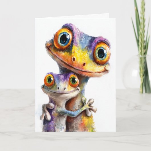 Cute Geckos Father's Day シーズンカード (正面)