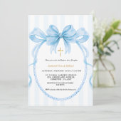 Cute Gender Neutral Coquette Baptism 招待状 (スタンド正面)