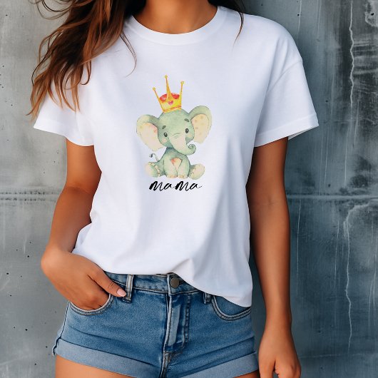 Cute Gender Neutral Elephant Mama Tシャツ