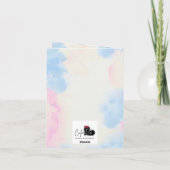 Cute Gender Reveal Invitation Card - Blue & Pink  招待状 (裏面)