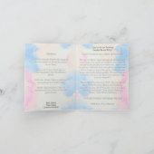 Cute Gender Reveal Invitation Card - Blue & Pink  招待状 (内部)
