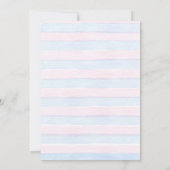 Cute Gender Reveal Pink Blue Botanical Balloon 招待状 (裏面)