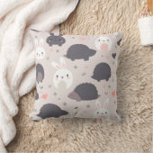 Cute Geometric Animals in Pastel クッション (ブランケット)