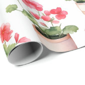 Cute geranium pots ラッピングペーパー (ロールコーナー)