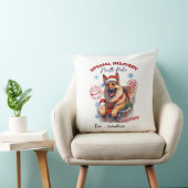 Cute German Shepherd Christmas Throw Pillow クッション (椅子)