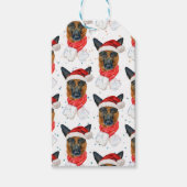 Cute German Shepherd Dog Christmas Pattern ギフトタグ (正面)