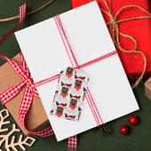 Cute German Shepherd Dog Christmas Pattern ギフトタグ