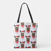 Cute German Shepherd Dog Christmas Pattern トートバッグ (裏面)