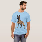Cute German Shepherd Dog German Shepherd Pet Art Tシャツ (正面フル)