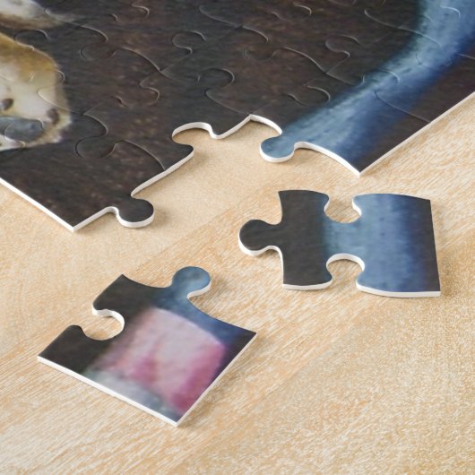 cute german shepherd labrador cross breed dog ジグソーパズル (側面)