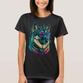 Cute German Shepherd Mom Dog German Shepherd Dad Tシャツ (正面)