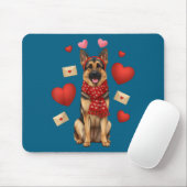 Cute German Shepherd Valentine’s Day Dog Mom - Ger マウスパッド (マウス)
