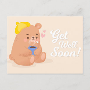Cute Get Well Soonはがき ポストカード