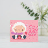 Cute Get Well Soonはがき ポストカード (スタンド正面)