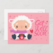 Cute Get Well Soonはがき ポストカード (正面/裏面)