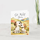 Cute Get Well Soon Dogs Card シーズンカード (正面)