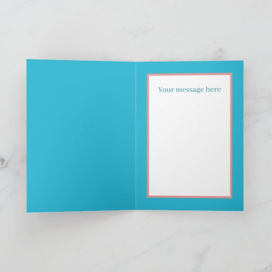 Cute get well soon elephant add message  カード (内部)