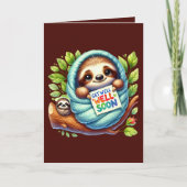 Cute get well soon sloth  カード (正面)