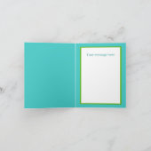 Cute get well soon turtle add message  カード (内部)