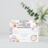 Cute Ghost Adoption Certificate ポストカード (スタンド正面)