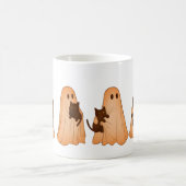 Cute Ghost and Black Cat Halloween Mug モーフィングマグカップ (中央)