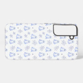 Cute Ghost and Spider Web Halloween Pattern Samsung Galaxyケース (裏面横)