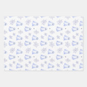 Cute Ghost and Spiderweb Halloween ラッピングペーパーシート (正面2)