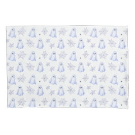 Cute Ghost and Spiderweb Halloween 枕カバー