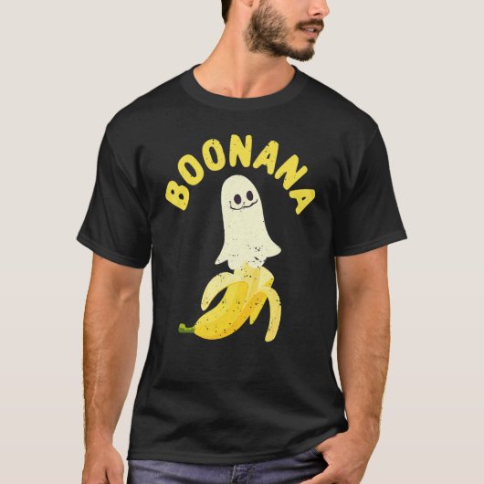 Cute Ghost Banana Halloween Costume Spooky Scary B Tシャツ (正面)