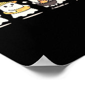 Cute Ghost Beach Vacation Summer Halloween Bbq Ice ポスター (角)