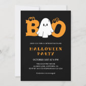 Cute Ghost Boo Fun Kids Halloween Party 招待状 (正面)