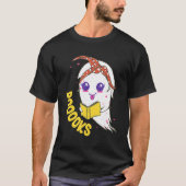 Cute Ghost Book Reading For Teacher Booooks Hallow Tシャツ (正面)