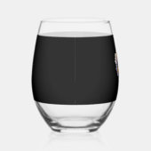 Cute Ghost Cat with Pumpkins � Kawaii Halloween Ar ステムなしワイングラス (右)