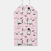 Cute Ghost Cats Halloween ギフトタグ (正面)